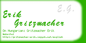 erik gritzmacher business card